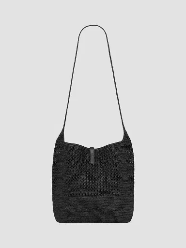 Saint Laurent Women's Le 5 à 7 Medium Tote in Raffia Crochet | Thumbnail 6 Saint Laurent Women's Le 5 à 7 Medium Tote in Raffia Crochet | Thumbnail 6