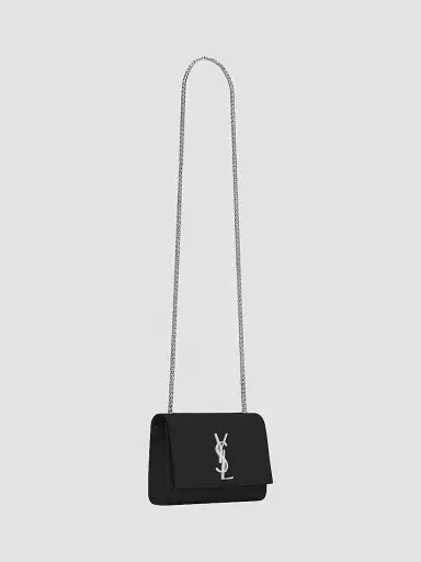 Saint Laurent Women's Kate Small Chain Crossbody Bag in Grain De Poudre Embossed Leather | Thumbnail 6 Saint Laurent Women's Kate Small Chain Crossbody Bag in Grain De Poudre Embossed Leather | Thumbnail 6