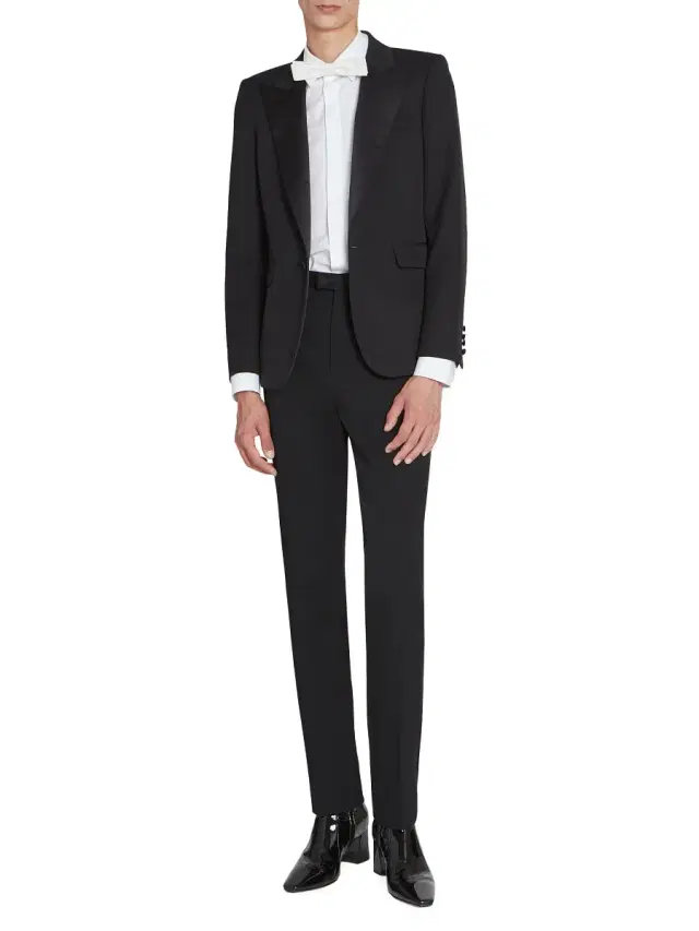Men's Rectangular Bow Tie in Cotton Poplin - Off White