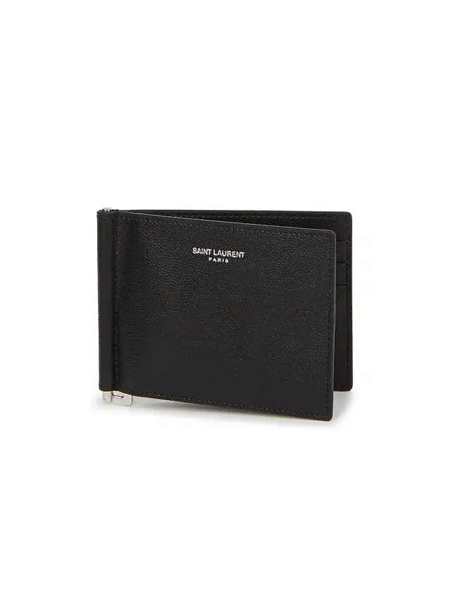 Saint Laurent Men's Grain Leather Bifold Wallet - Black