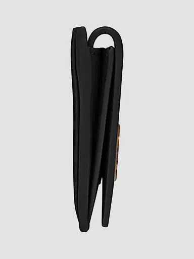 Saint Laurent Women's Tiny Cassandre Card Case in Grained Leather - Black | Thumbnail 3 Saint Laurent Women's Tiny Cassandre Card Case in Grained Leather - Black | Thumbnail 3