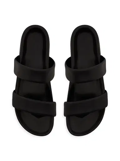 Saint Laurent Men's Nichols Slides in Smooth Leather - Black - Size 6 | Thumbnail 3 Saint Laurent Men's Nichols Slides in Smooth Leather - Black - Size 6 | Thumbnail 3