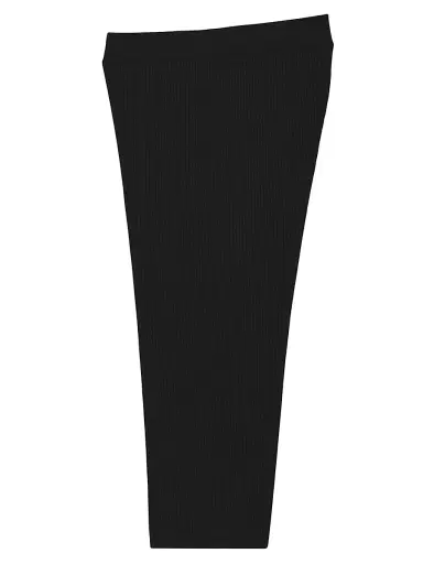 Saint Laurent Women's Rider Shorts in Ribbed Knit - Black | Thumbnail 2