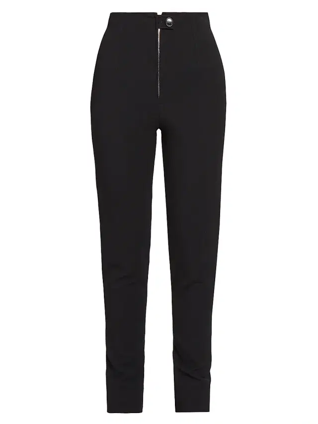 ALAIA Women's Straight-Leg Wool-Blend Pants - Black
