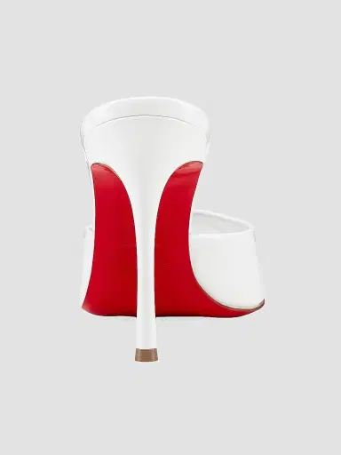 Christian Louboutin Women's Me Dolly 100MM Patent Leather Mules - White - Size 9.5 | Thumbnail 4 Christian Louboutin Women's Me Dolly 100MM Patent Leather Mules - White - Size 9.5 | Thumbnail 4