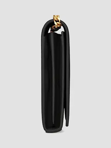 Saint Laurent Women's Cassandre Chain Wallet in Crocodile-Embossed Shiny Leather | Thumbnail 3