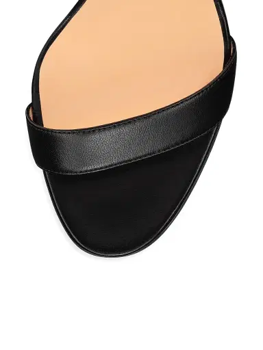 Christian Louboutin Women's Loubigirl 100MM Leather Sandals - Black | Thumbnail 4 Christian Louboutin Women's Loubigirl 100MM Leather Sandals - Black | Thumbnail 4