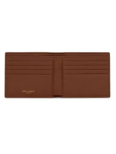 Saint Laurent Men's Logo Plaque Bifold Wallet | Thumbnail 4