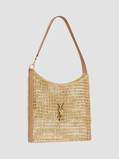 Saint Laurent Women's Oxalis in Raffia Crochet and Vegetable-Tanned Leather | Thumbnail 4 Saint Laurent Women's Oxalis in Raffia Crochet and Vegetable-Tanned Leather | Thumbnail 4
