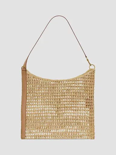 Saint Laurent Women's Oxalis in Raffia Crochet and Vegetable-Tanned Leather | Thumbnail 5 Saint Laurent Women's Oxalis in Raffia Crochet and Vegetable-Tanned Leather | Thumbnail 5