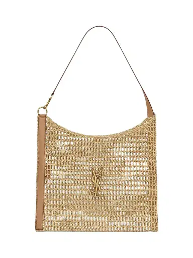 Saint Laurent Women's Oxalis in Raffia Crochet and Vegetable-Tanned Leather | Thumbnail 1 Saint Laurent Women's Oxalis in Raffia Crochet and Vegetable-Tanned Leather | Thumbnail 1