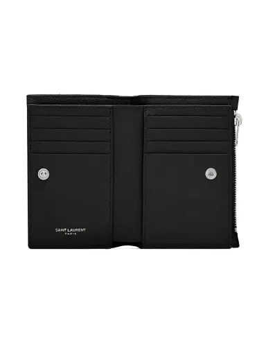Saint Laurent Women's Cassandre Matelasse Fragments Zipped Bi-fold Wallet | Thumbnail 4 Saint Laurent Women's Cassandre Matelasse Fragments Zipped Bi-fold Wallet | Thumbnail 4