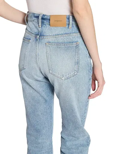 Saint Laurent Women's Low-Rise Jeans in Sicily Denim - Sicily Blue - Size 26 | Thumbnail 7 Saint Laurent Women's Low-Rise Jeans in Sicily Denim - Sicily Blue - Size 26 | Thumbnail 7