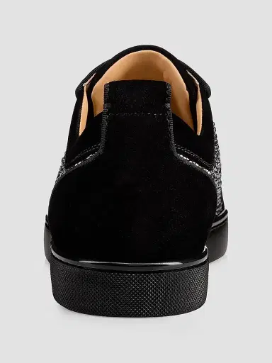 Christian Louboutin Men's Louis Junior Strass Low-Top Sneakers - Black - Size 13.5 | Thumbnail 3 Christian Louboutin Men's Louis Junior Strass Low-Top Sneakers - Black - Size 13.5 | Thumbnail 3