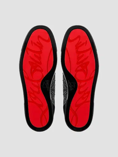 Christian Louboutin Men's Louis Junior Strass Low-Top Sneakers - Black - Size 13.5 | Thumbnail 5 Christian Louboutin Men's Louis Junior Strass Low-Top Sneakers - Black - Size 13.5 | Thumbnail 5