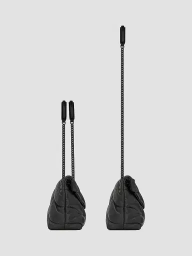 Saint Laurent Women's Puffer Small Shoulder Bag in Nappa Leather - Noir | Thumbnail 4
