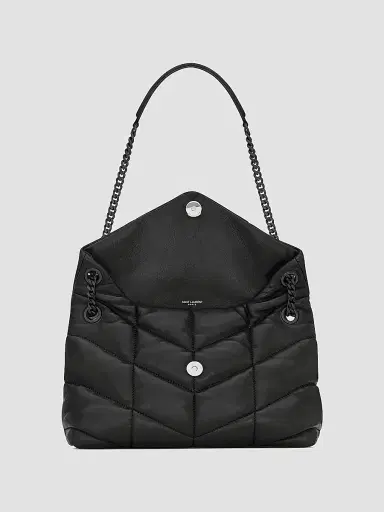 Saint Laurent Women's Puffer Small Shoulder Bag in Nappa Leather - Noir | Thumbnail 5