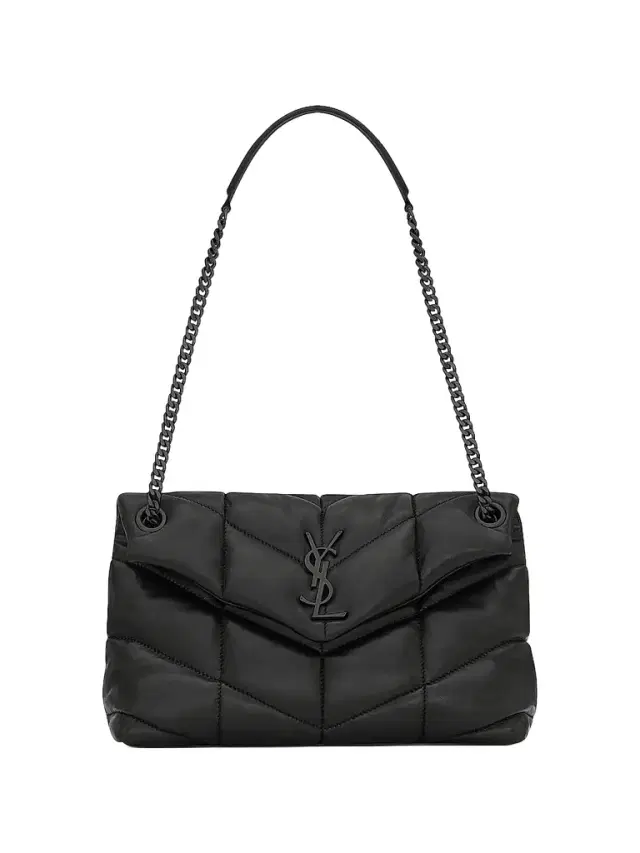 Saint Laurent Women's Puffer  Shoulder Bag in Nappa Leather - Noir