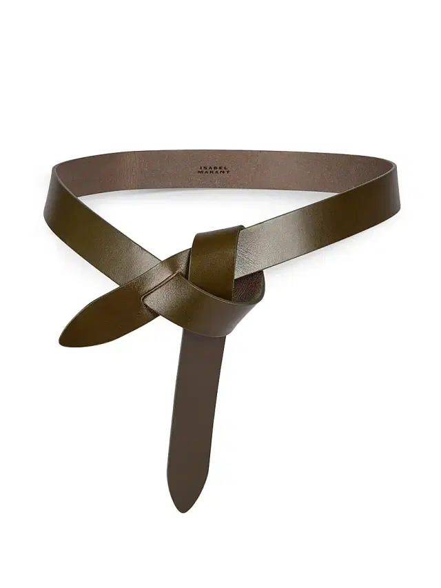 Women's Lecce Knotted Leather Belt - Dark Khaki