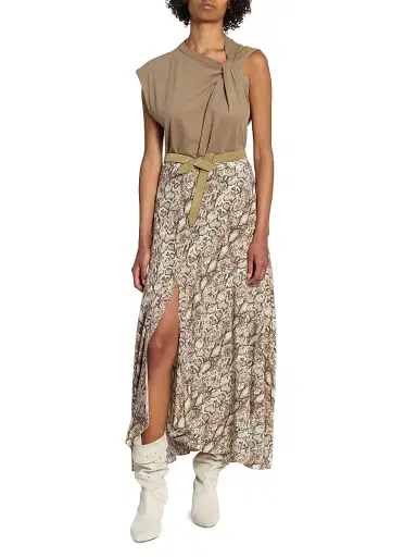 Isabel Marant Women's Lecce Leather Wrap Belt - Taupe | Thumbnail 3