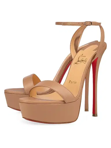 Christian Louboutin Women's Loubi Queen Alta 150MM Leather Platform Sandals | Thumbnail 2 Christian Louboutin Women's Loubi Queen Alta 150MM Leather Platform Sandals | Thumbnail 2