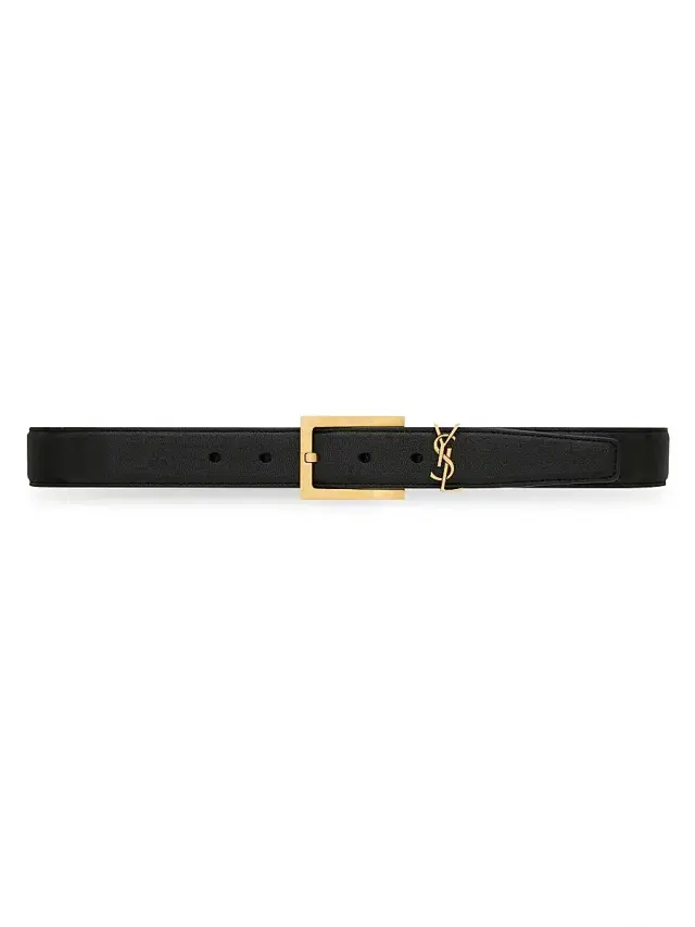 Women's Cassandre Belt in Grained Lambskin - Black