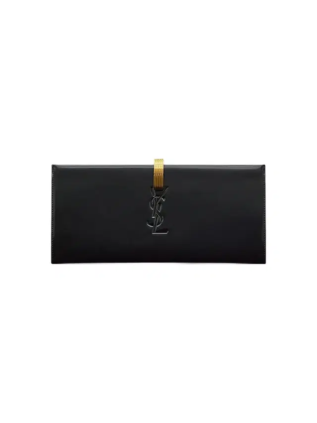Saint Laurent Women's Daria Minaudière Clutche In Shiny Leather - Black