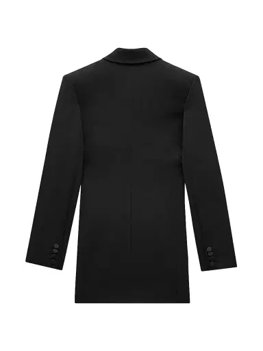Saint Laurent Women's Tuxedo Jacket in Grain De Poudre | Thumbnail 2 Saint Laurent Women's Tuxedo Jacket in Grain De Poudre | Thumbnail 2