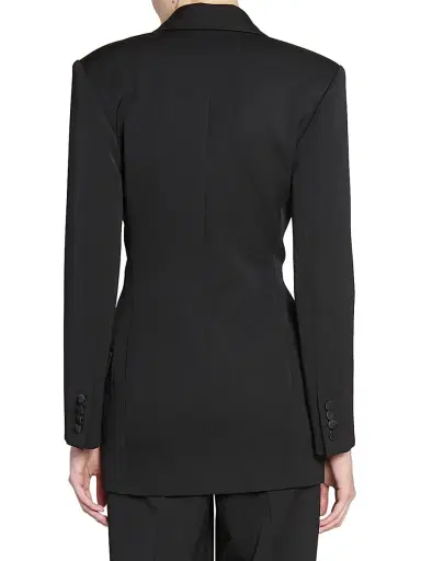 Saint Laurent Women's Tuxedo Jacket in Grain De Poudre | Thumbnail 6 Saint Laurent Women's Tuxedo Jacket in Grain De Poudre | Thumbnail 6