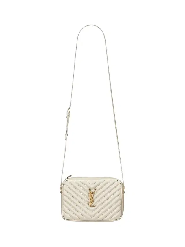 Saint Laurent Women's Lou Camera Crossbody Bag in Quilted Leather - Crema Soft