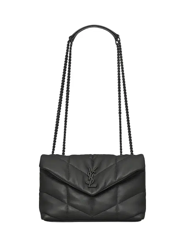 Saint Laurent Women's Toy Puffer Shoulder Bag In Lambskin - Noir
