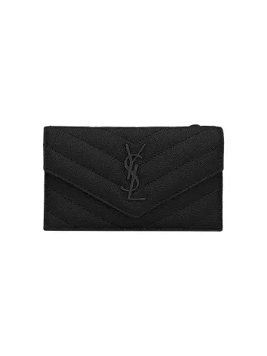 Saint Laurent Women's Cassandre Matelassé Fragments Flap Card Case | Thumbnail 1