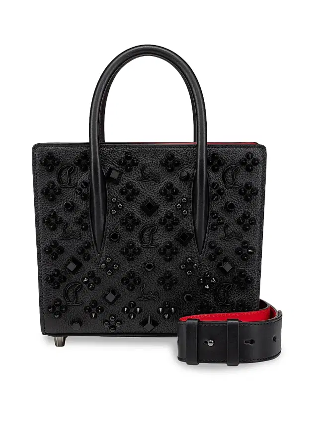 Christian Louboutin Women's Mini Paloma Leather Top Handle Bag - Black