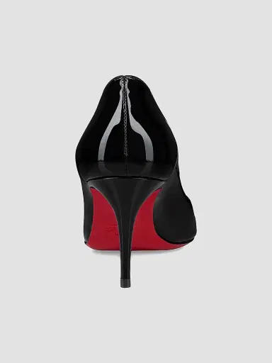 Christian Louboutin Women's Hot Chick 70MM Leather Pumps - Black | Thumbnail 3