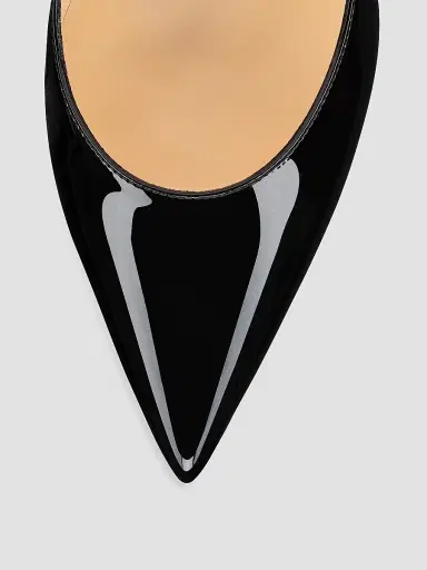 Christian Louboutin Women's Hot Chick 70MM Leather Pumps - Black | Thumbnail 4