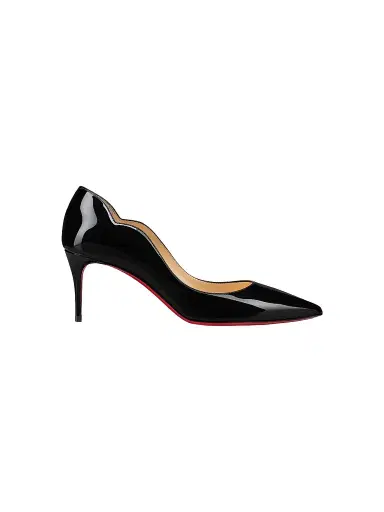 Christian Louboutin Women's Hot Chick 70MM Leather Pumps - Black | Thumbnail 1