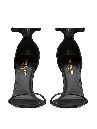 Saint Laurent Women's Opyum Sandals in Patent Leather - Black - Size 10.5 | Thumbnail 3
