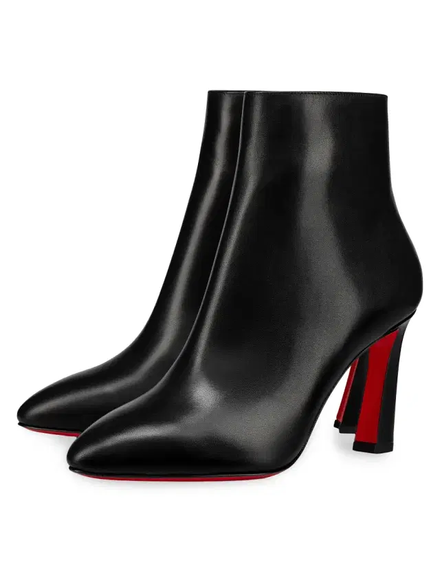 Women's So Eleonor 85MM Leather Booties - Black