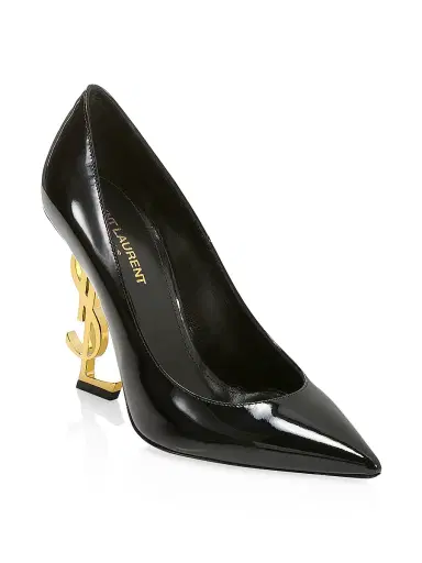 Saint Laurent Women's Opyum Point-Toe Patent Leather Pumps - Black | Thumbnail 2 Saint Laurent Women's Opyum Point-Toe Patent Leather Pumps - Black | Thumbnail 2