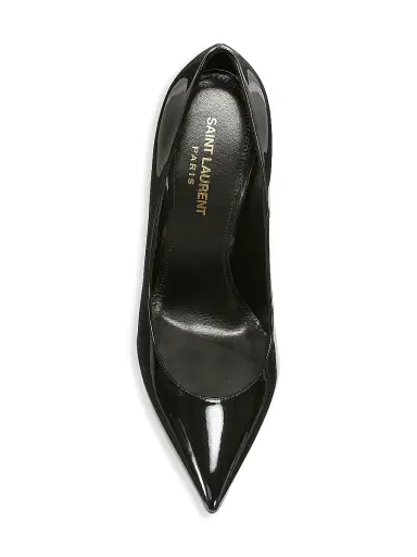 Saint Laurent Women's Opyum Point-Toe Patent Leather Pumps - Black | Thumbnail 5 Saint Laurent Women's Opyum Point-Toe Patent Leather Pumps - Black | Thumbnail 5