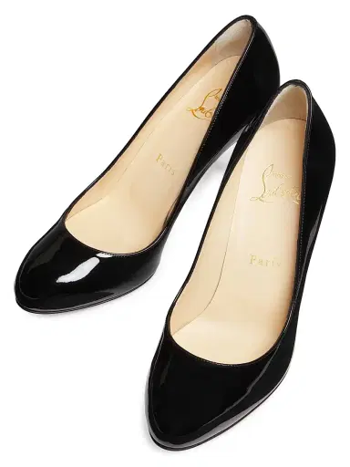 Christian Louboutin Women's Dolly 5MM Patent Leather Pumps - Black | Thumbnail 4