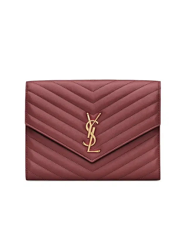 Women's Cassandre Matelassé Flap Pouch In Lambskin - Green 0