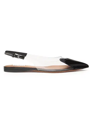 Alaïa Women's Le Coeur Leather Slingback Flats - Noir - Size 10.5 | Thumbnail 1 Alaïa Women's Le Coeur Leather Slingback Flats - Noir - Size 10.5 | Thumbnail 1