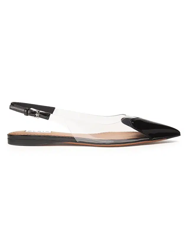 ALAIA Women's Le Coeur Leather Slingback Flats - Noir
