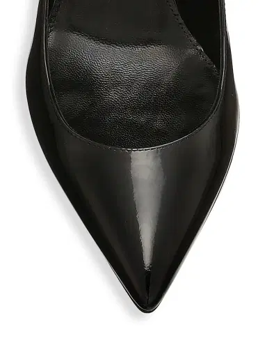 Saint Laurent Women's Opyum Point-Toe Patent Leather Pumps - Black | Thumbnail 4 Saint Laurent Women's Opyum Point-Toe Patent Leather Pumps - Black | Thumbnail 4
