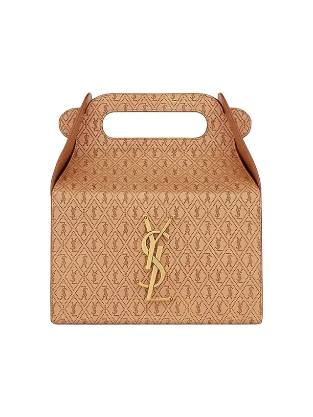 Saint Laurent Women's Take Away Box in Calf Leather - Brown