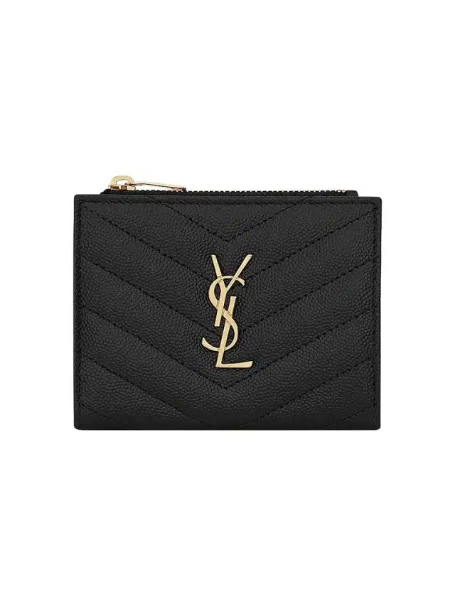 Saint Laurent Women's Cassandre Matelasse Bi-Fold Wallet - Nero