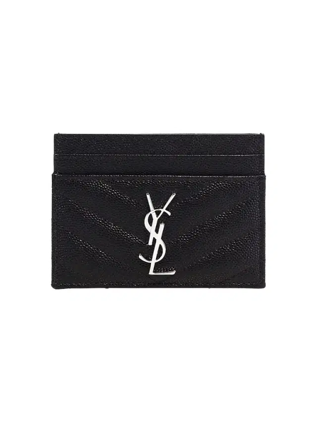 Saint Laurent Women's Monogram Matelass Leather Card Case - Black