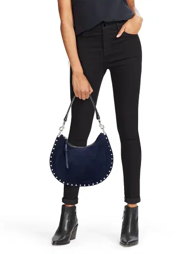 Isabel Marant Women's Oskan Soft Zipped Suede Shoulder Bag - Dark Midnight | Thumbnail 3 Isabel Marant Women's Oskan Soft Zipped Suede Shoulder Bag - Dark Midnight | Thumbnail 3