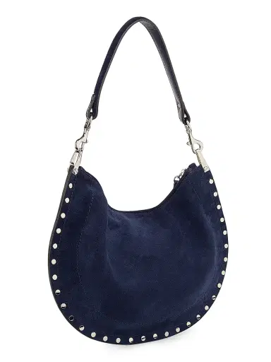 Isabel Marant Women's Oskan Soft Zipped Suede Shoulder Bag - Dark Midnight | Thumbnail 4 Isabel Marant Women's Oskan Soft Zipped Suede Shoulder Bag - Dark Midnight | Thumbnail 4